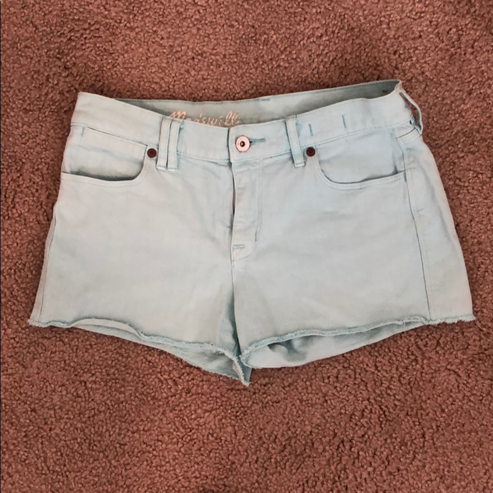 Light blue Madewell jean shorts